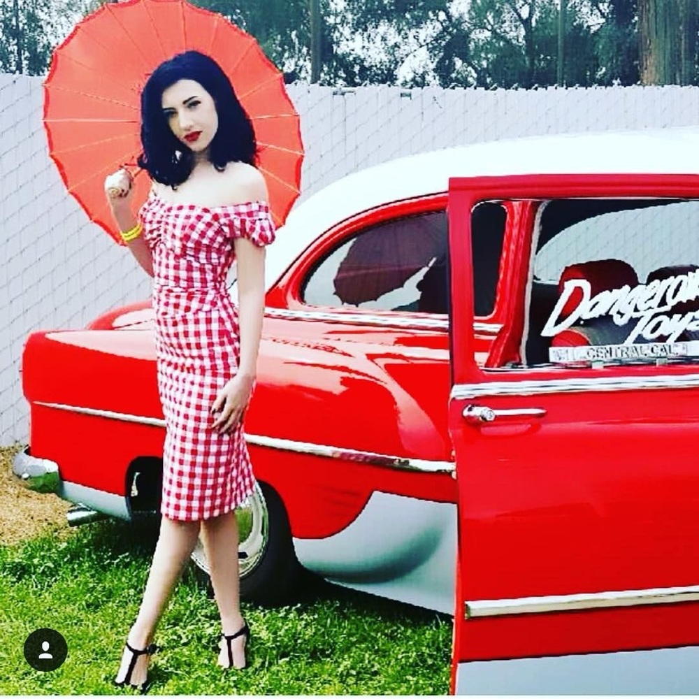 Stop Staring Avery Dress In Red Gingham Size XS